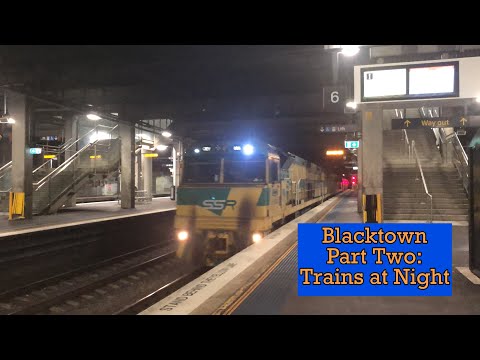 Sydney Trains Video #51 - Blacktown Part Two - Trains At Night