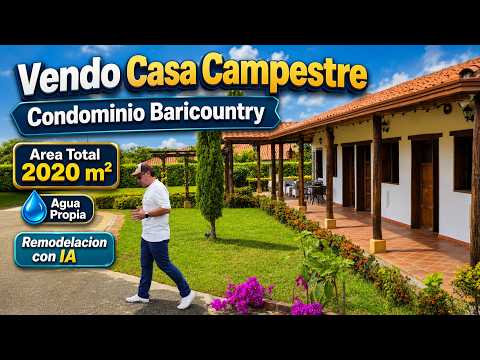 Casa Campestre en Barichara conjunto Cerrado Baricountry con piscina y BBQ – Agua Propia