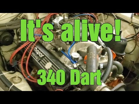 It's alive! 340 Dart fire up #NoNameNationals #Mopar #Small block Mopar
