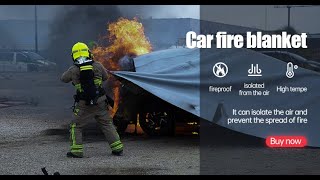 Extreme Large 6m8m fiberglass fire resistant insulation fireproof fire blanket for Vehicles electri youtube video