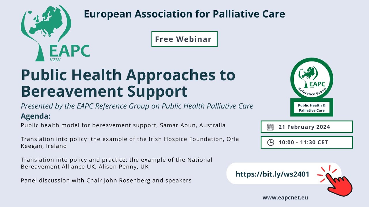 EAPC Webinar: Public health Approaches to Bereavement Support