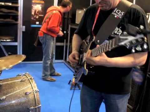 Guitarist Ruggero Robin check out EBS Pedals at MusikMesse 2011