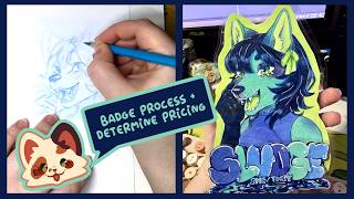 Drawing A Fursona Badge | How I Price My Commissons
