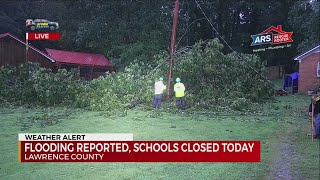 Flooding closes schools in Lawrence County