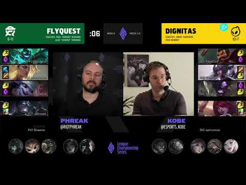 FlyQuest vs Dignitas "Josedeodo" Game 1 S6D6 Highlights Liga LCS 2021