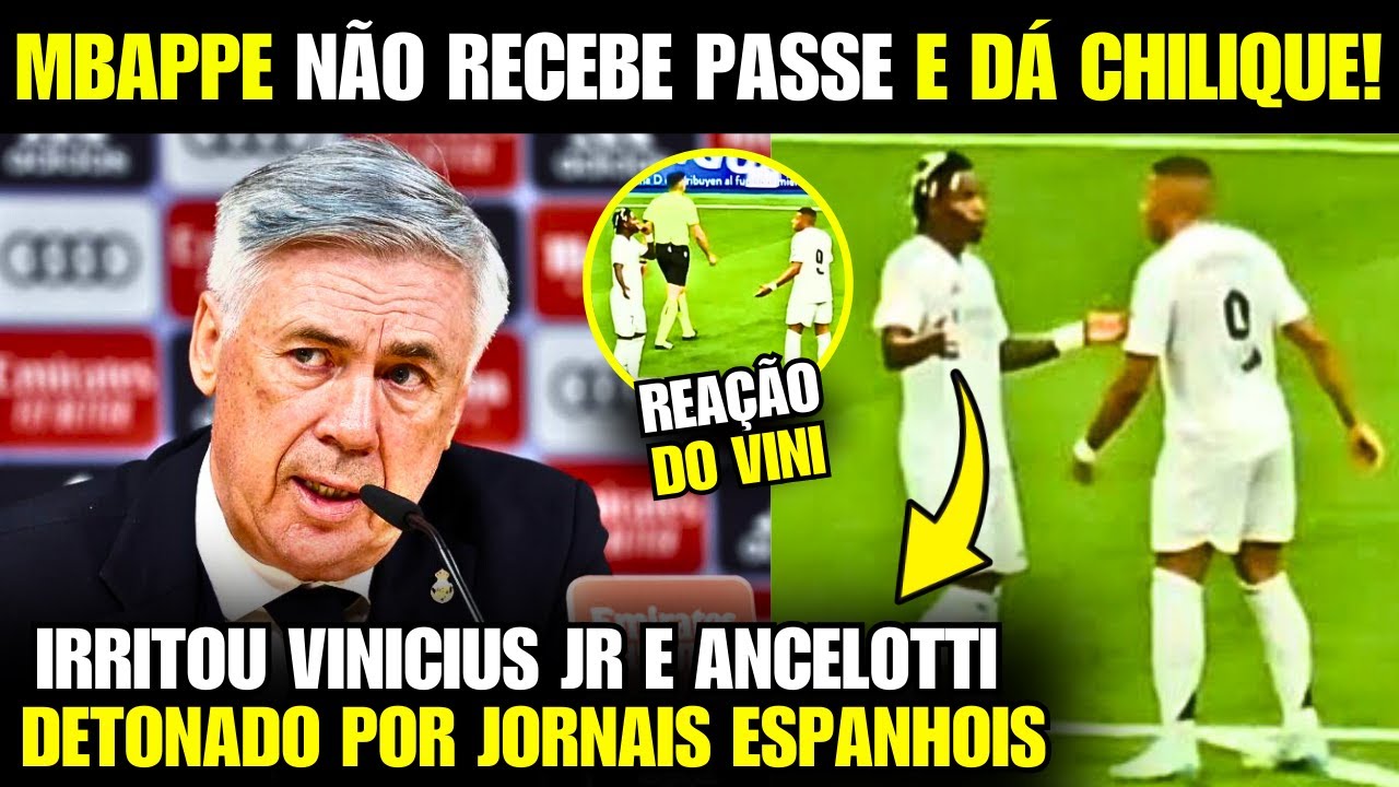 🚨 EITA! Olha A REAÇÃO DO VINI JR aos CHILIQUES DO MBAPPE ONTEM!