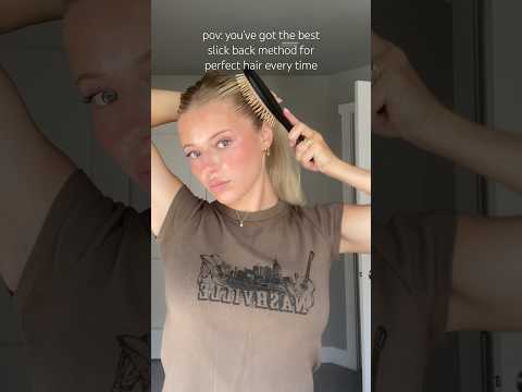 BEST SLICK BACK METHOD #slickback #bunhairstyle #hairtutorial #updohairstyles #easyhairstyle