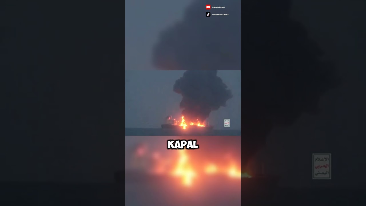Momen Penenggelaman Kapal Tanker Oleh Pemuda Yaman di Laut Merah #shorts