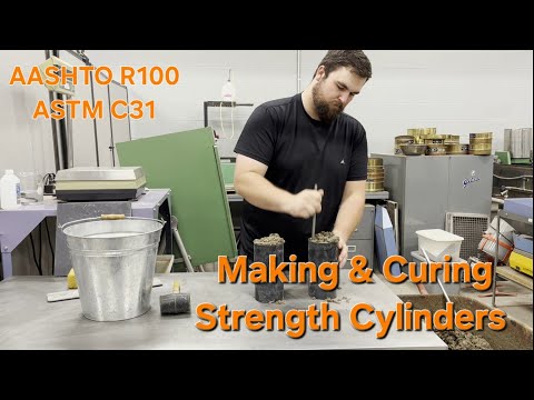Making & Curing Concrete Cylinders AASHTO R100 and ASTM C31