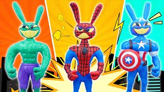 🎪How to make Jax Mixed Spiderman, Hulk, Captain America🎪The Amazing Digital Circus TADC Clay Figure