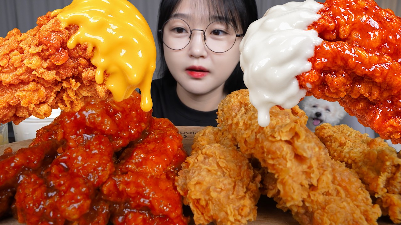 꾸덕한 양념이 매력적인 KFC 통다리치킨 먹방🍗KFC FRIED CHICKEN MUKBANG ASMR