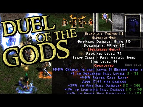 DUEL OF THE GODS in PROJECT DIABLO 2 - FIRE SORC vs COLD SORC