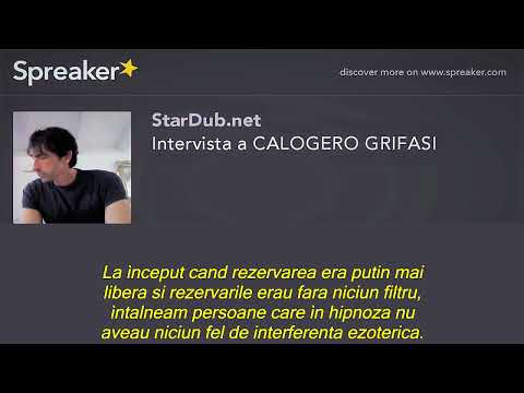 303-dis (IT) _RO_ Interviu 1 Calogero Grifasi - Hipnoză Regresivă Ezoterică