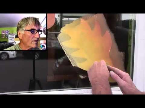 WINDOW PAINTING TUTORIAL #49 Painting a Fall Leaf