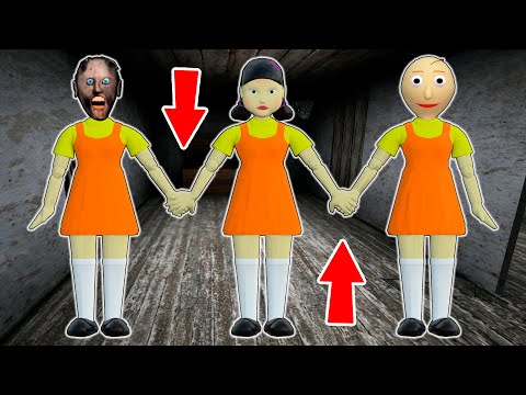 Granny vs Baldi vs Squid Game (오징어 게임) - funny horror animation parody (funniest episodes)