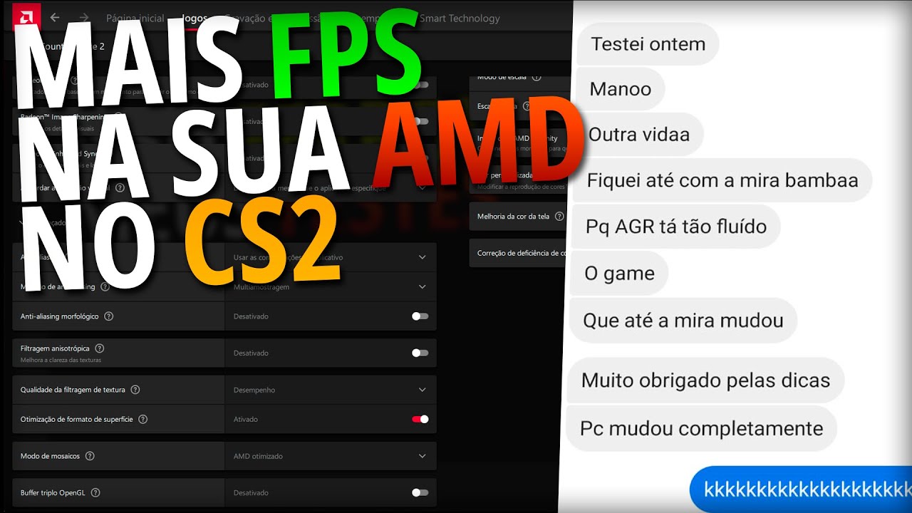 Como aumentar o DESEMPENHO da sua placa AMD no CS2 Configurando o Painel AMD e Otimizando o Windows