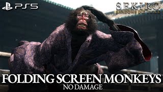 Folding Screen Monkeys Boss Fight (No Damage) [Sekiro]
