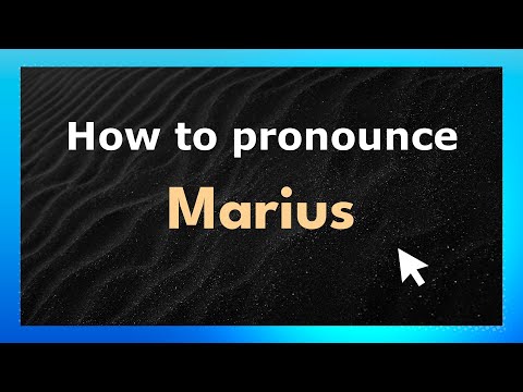 How to Pronounce Marius (French Pronunciation / France) | Pronounce Names