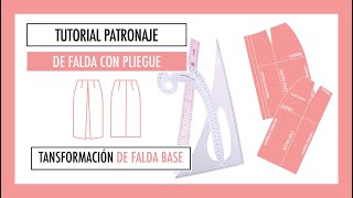 #5 Patronaje falda con pliegues