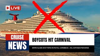 Carnival Cruise Boycott and more glass shatters on Royal Caribbean 