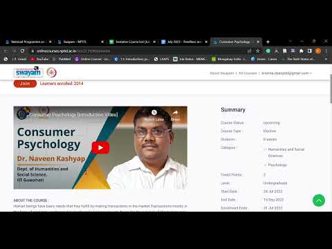 HOW TO ENROLL IN SWAYAM NPTEL COURSE thumbnail