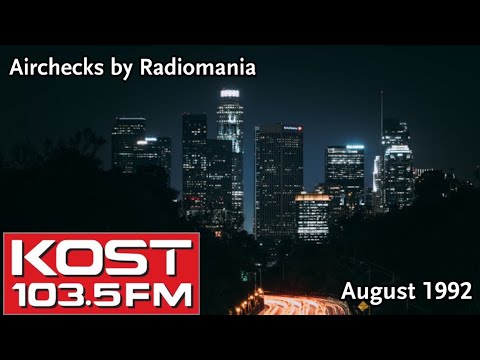 KOST-FM 103.5 w. Ted Ziegenbusch & Jim Rondeau - Los Angeles, CA - August 21st, 1992