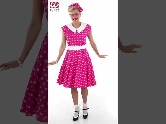 Hot pink 50er kjole video