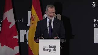 Palabras de Su Majestad el Rey en la entrega del III Premio Internacional de Poesía Joan Margarit a la escritora Margaret Atwood