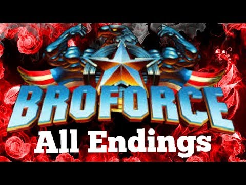 Broforce - All Endings - Kill president - Meet Jesus