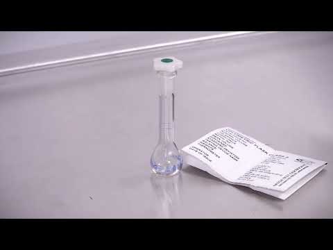 130/A/10 Glassco, Volumetric Flask, Class A, Plastic Stopper, ISO 1042 With Batch Certificate, Borosilicate Glass Unboxing