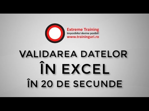 Validarea datelor in Excel