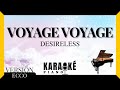 Voyage voyage - DESIRELESS (Karaoké Piano Français) Reprise d'ECCO #karaoke