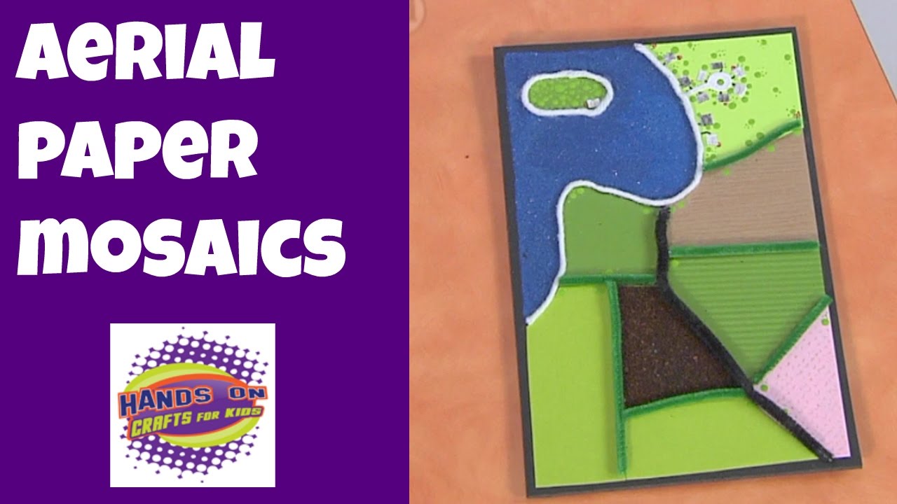 Aerial Paper Mosaics-Hands On Crafts for Kids