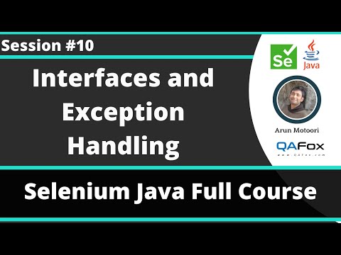 Selenium Java Training Session 10 Java Part 8 Interfaces And Exception Handling