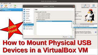 How to Enable USB in VirtualBox in Ubuntu  || Mount Physical Usb Device in VirtualBox VM