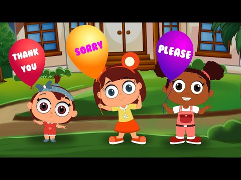 Good Words Rhyme For Kids | Say Please, Sorry and Thank You! | Magic Words for Kids | Bumcheek TV