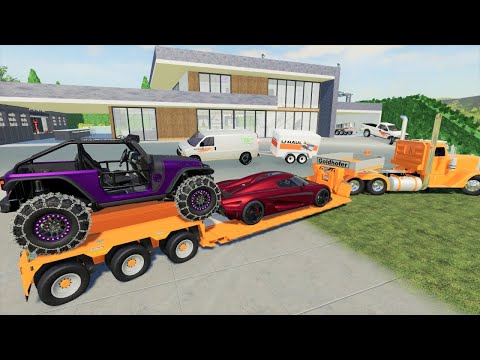Moving Millionaire teenager to Mansion with U-Haul | Farming Simulator 19