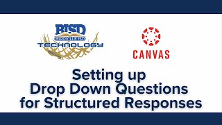 Setting Up Drop Down Questions for Structured Responses in Canvas New Quizzes