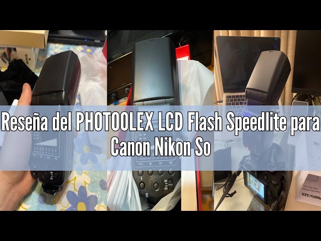 Vídeo relacionado con PHOTOOLEX Flash Speedlite para Canon Nikon Sony Panasonic Olympus Fujifilm Pentax Sigma Minolta Leica y Otras cámaras DSLR Digital SLR Rollo SLR y Cámaras Digitales con Zapata de Contacto Singular