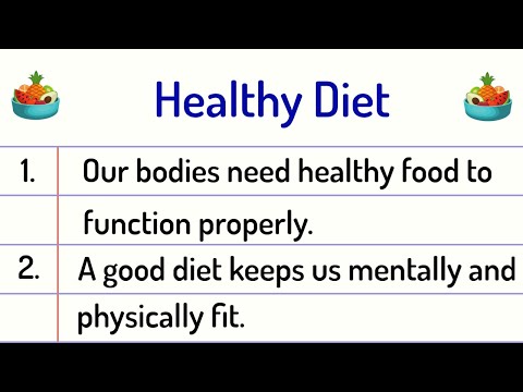 Healthy Diet Essay 10 Lines || Healthy Diet Essay in English