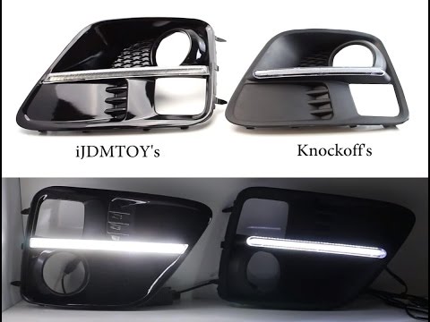 iJDMTOY Subaru WRX LED DRL Bezel vs Subispeed OLM SILVERLINE