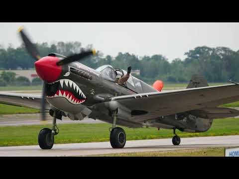 Vintage Jet Warbirds Taking Off During Airshow at Oshkosh 2019