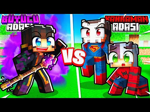 Kahraman Adası VS Büyücü Adası!! ⚔️ En Güçlü Hangisi?! 🦸‍♂️🧙 | Minecraft