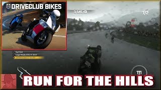 DriveClub - Bikes - Run for the Hills - with Commentary !!