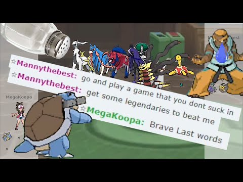 BLASTOISE makes TOXIC LEGENDARY SPAMMER CRY SALTY TEARS - Funny Pokemon Showdown Salt