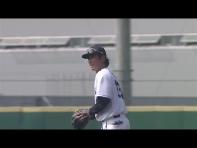 【ファーム】華麗に捌いた!! ライオンズ・佐藤太陽 ランニングスローでアウトに!! 2025年7月9日 埼玉西武ライオンズ 対 読売ジャイアンツ