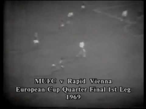 ECC 1968-69. Quarter-finals. Manchester United - Rapid Wien. Highlights.
