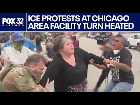 ICE protests continue outside suburban Chicago facility