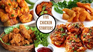 5 Amazing Chicken Starters-Simple chicken starter Recipes