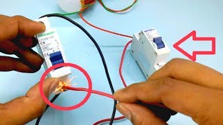 short circuit experiment with mcb , how to test a circuit breaker , mcb
